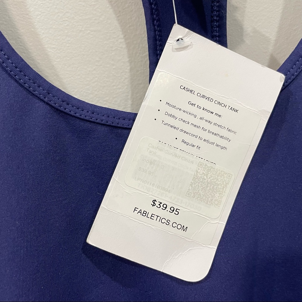NWT Fabletics Ruched Athletic Tank Top - Picture 7 of 8